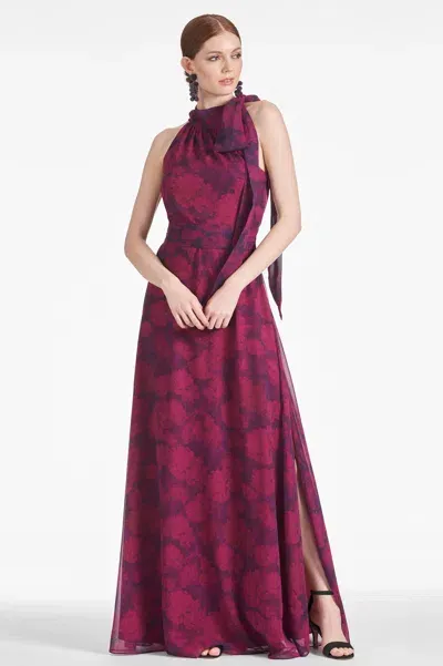 Sachin & Babi Kayla Gown In Burgundy