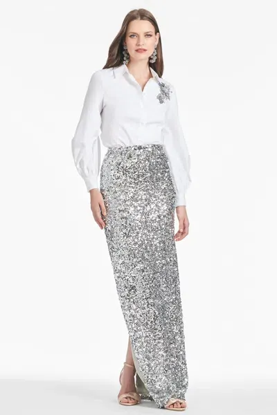 Sachin & Babi Sequin Isolde Skirt In Gray