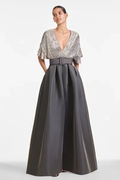 Sachin & Babi Simone Gown In Gray