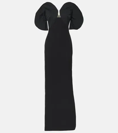 Safiyaa Karla Crêpe Gown In Black