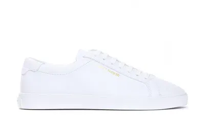 Saint Laurent Andy Low Top Sneakers In White