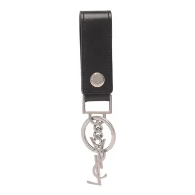 Saint Laurent Cassandre Keyring In Black