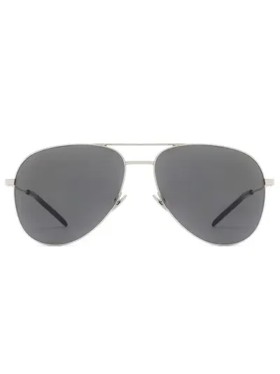 Saint Laurent Classic 11 Sunglasses In Metallic