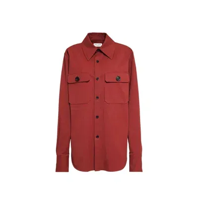 Saint Laurent Cotton Shirt In Red