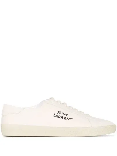 Saint Laurent Court Classic Sl/06 Sneakers In Neutral