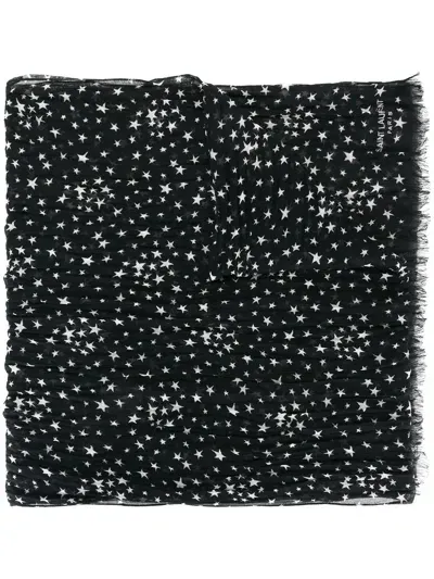 Saint Laurent Étoile's Large Square Scarf In Black