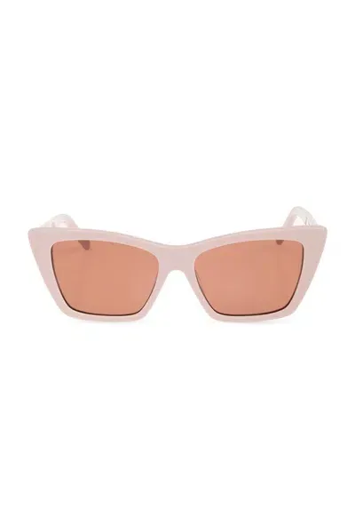 Saint Laurent Eyewear Butterfly Frame Sunglasses In Pink