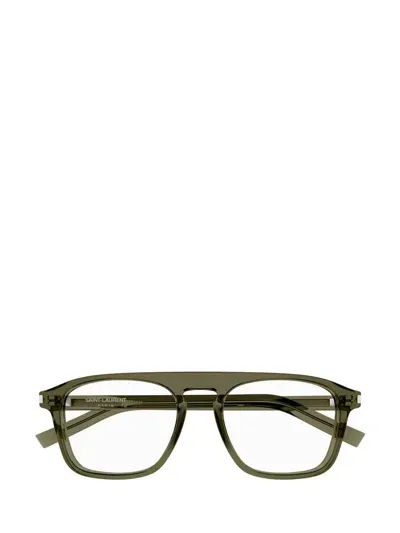 Saint Laurent Sl157 Square Frame Glasses Glasses In Brown