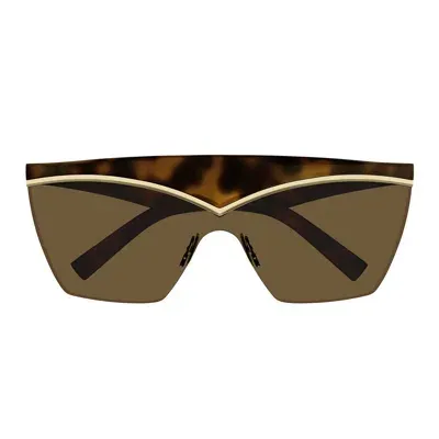 Saint Laurent Eyewear Mask Frame Sunglasses In Multi