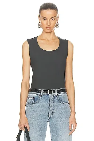 Saint Laurent Jersey Tank Top In Gris