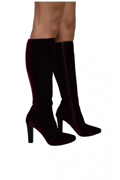 Saint Laurent Lily Boots In Red