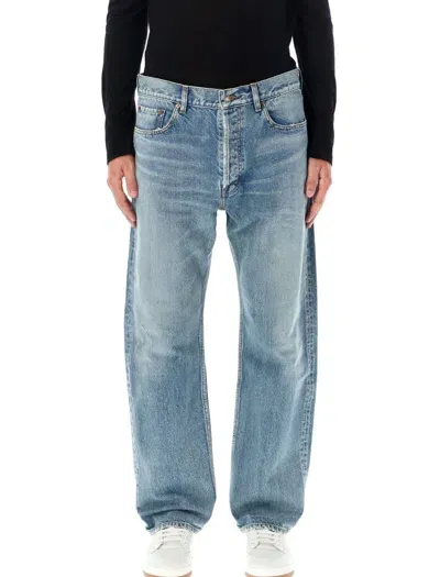 Saint Laurent Loose Straight Jeans In Blue