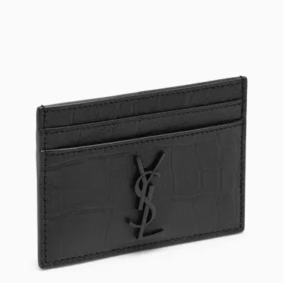 Saint Laurent Monogram Black Credit Card Holder Men