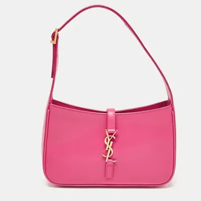 Pre-owned Saint Laurent Pink Leather Le 5 À 7 Shoulder Bag