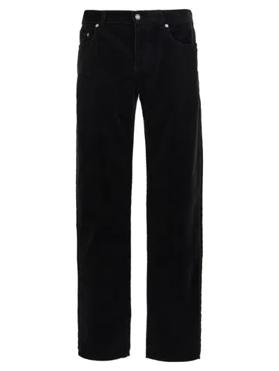 Saint Laurent Relaxed Slim-fit Corduroy Pants In Dpfdedblck