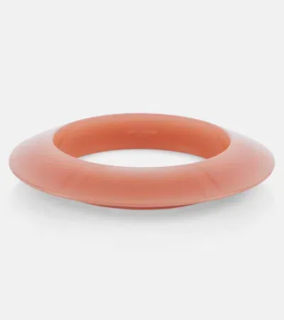 Saint Laurent Resin Bangle In Pink