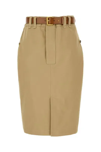 Saint Laurent Skirts Beige