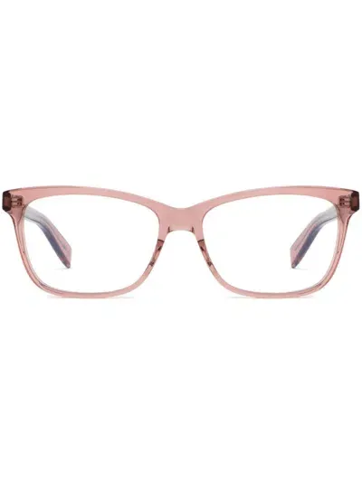 Saint Laurent Sl 170 Rectangle-frame Glasses In Pink