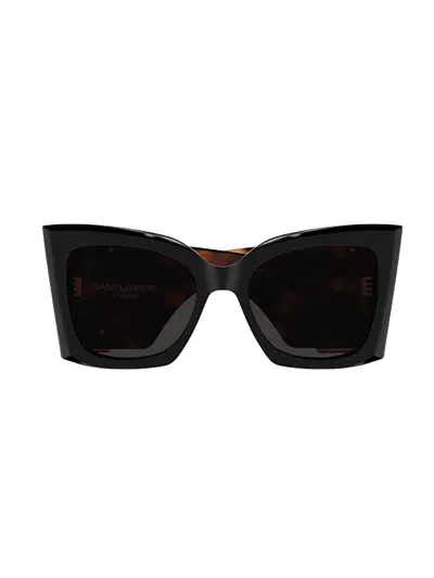 Saint Laurent Sl M119 Blaze Sunglasses In Black Havana Black