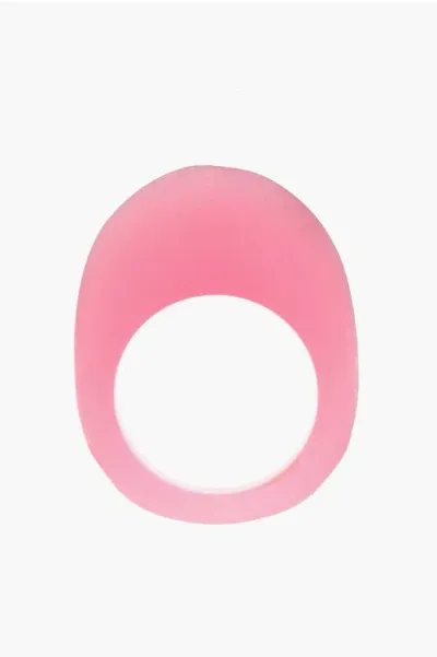 Saint Laurent Solid Color Pvc Ring In Pink