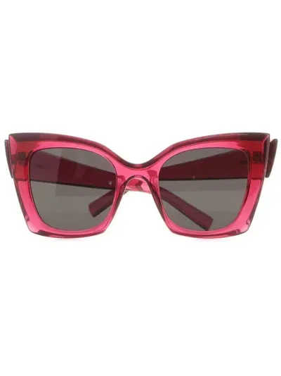 Saint Laurent Tyrian Purple Acetate Sl 552 Sunglasses In Pink