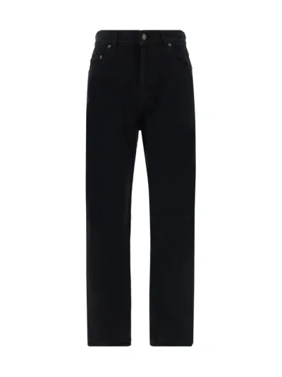 Saint Laurent Vanessa Straight Leg Jeans In Black