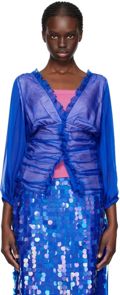 Saks Potts Blue Maxine Blouse In Purple