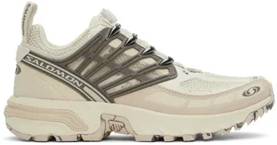 Salomon Beige Acs Pro Sneakers In Almond Milk/cement/f