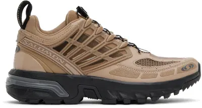 Salomon Beige Acs Pro Sneakers In Portabella / Natural