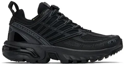 Salomon Black Acs Pro Gore-tex Sneakers In Black/black/asphalt