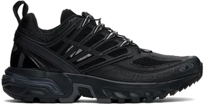 Salomon Black Acs Pro Sneakers In Black / Black / Blac