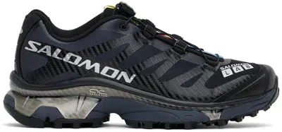 Salomon Black Ebony Silver Metallic Xt 4 Og Trainers