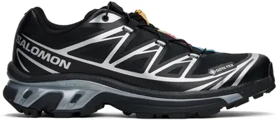 Salomon Black Xt-6 Gore-tex Sneakers In Multicolor