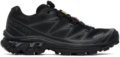 Salomon Black Xt-6 Sneakers In Black / Black / Phan