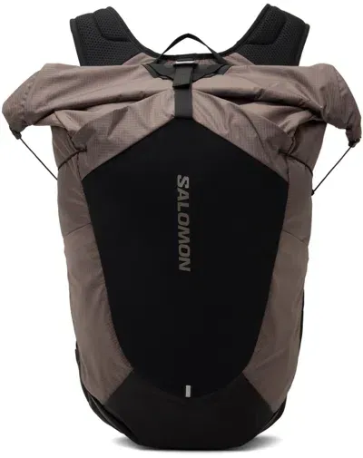 Salomon Gray & Black Acs 20 Backpack In Grey