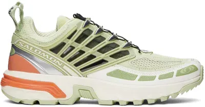 Salomon Green & Orange Acs Pro Sneakers In White Jade/sun Baked