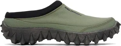 Salomon Green Snowclog Sneakers In Deep Lichen Green /