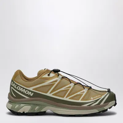 Salomon Low Sneaker Xt-6 Mustard/kaki/pink In Multicolor