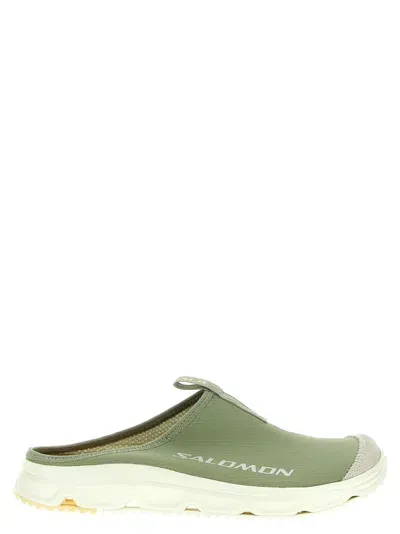 Salomon Rx Slide 3.0 Suede Flat Shoes In Green