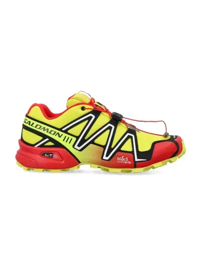 Salomon Rubber-trimmed Mesh Sneakers In Yellow