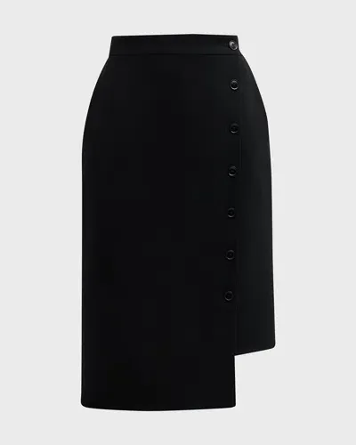 Salon 1884 Milo Button-front Skirt In Black