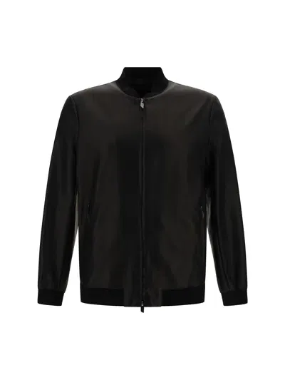 Salvatore Santoro Bomber Jacket In Black