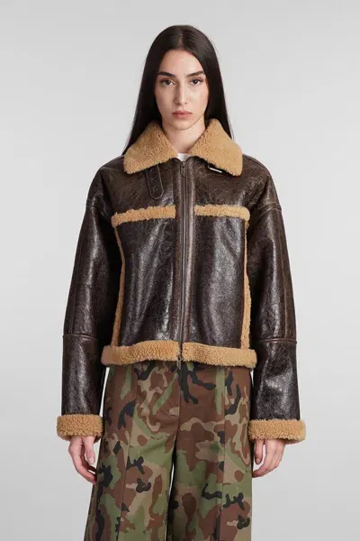 Salvatore Santoro Shearling Jacket In Brown