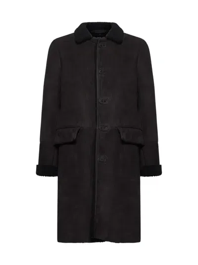 Salvatore Santoro Coats In Dark Brown