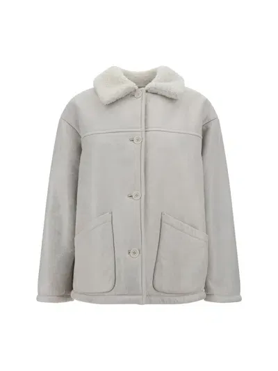 Salvatore Santoro Leather Jacket In Ivory