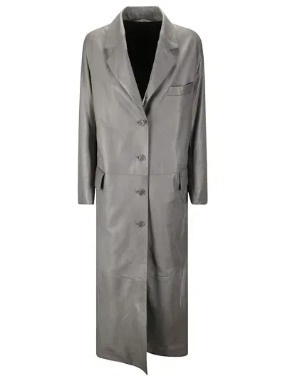 Salvatore Santoro Single-breasted Trench Coat In Grey