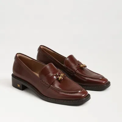 Sam Edelman Denise Tassel Penny Loafer Spiced Brandy Brown Leather