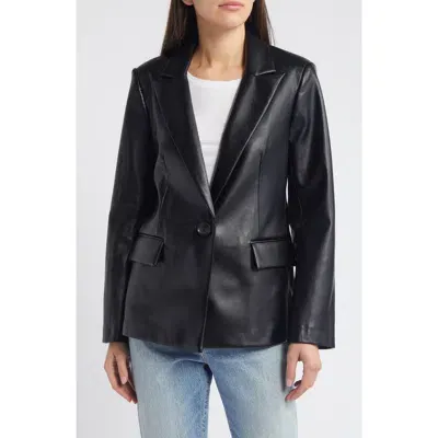 Sam Edelman Faux Leather Blazer In Black