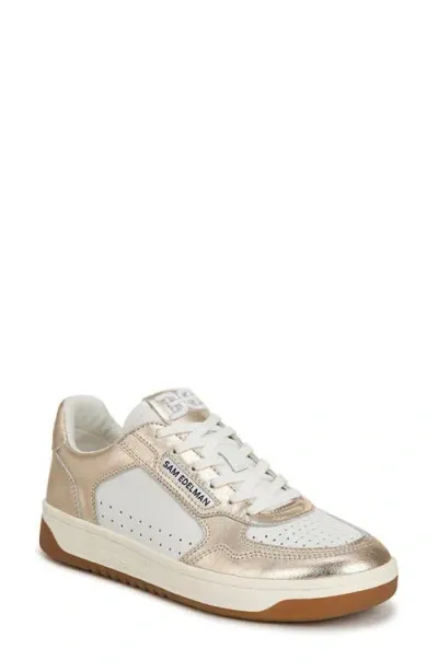 Sam Edelman Harper Sneaker In Gold Leaf/white