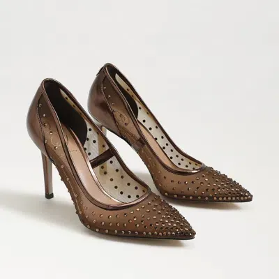 Sam Edelman Hazel Mesh Pointed Toe Pump Bronze Metallic